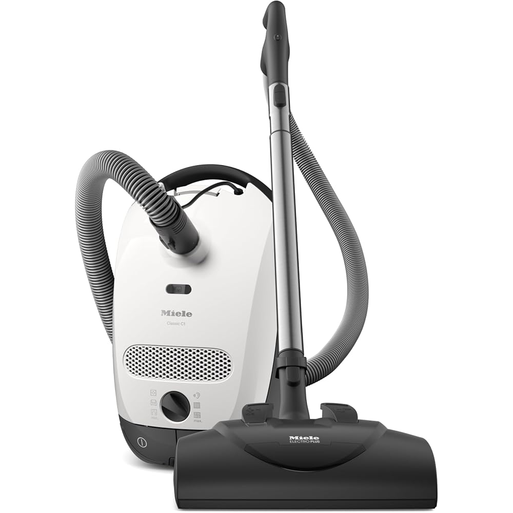 - Miele Classic C1 Cat & Dog Bagged Canister Vacuum, Lotus White - Pet Hair, Portable