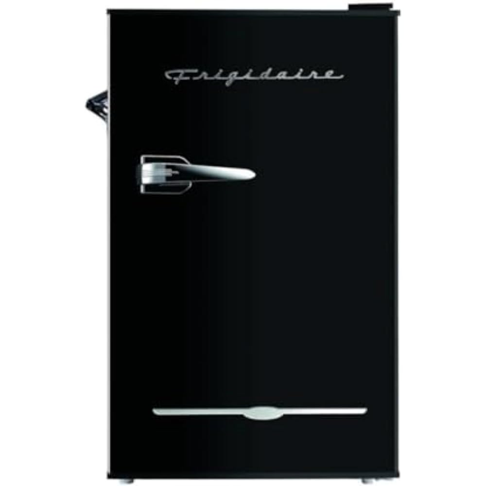 FRIGIDAIRE EFR376-BLACK 3.1 Cu Ft Black Retro Bar Fridge with Side Bottle Opener : Home & Kitchen