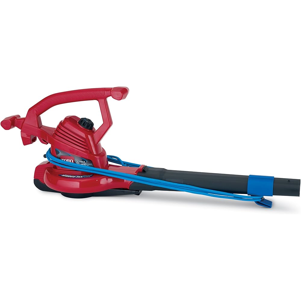 Toro 51621 UltraPlus Leaf Blower Vacuum, Variable-Speed (up to 250 mph) with Metal Impeller, 12 amp,Red : Patio, Lawn & Garden