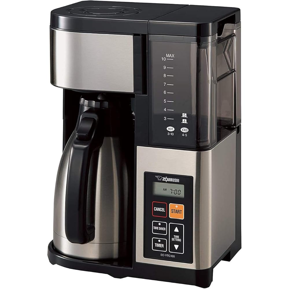 Zojirushi EC-YTC100XB 10-Cup Coffee Maker (Stainless Steel/Black): Home & Kitchen