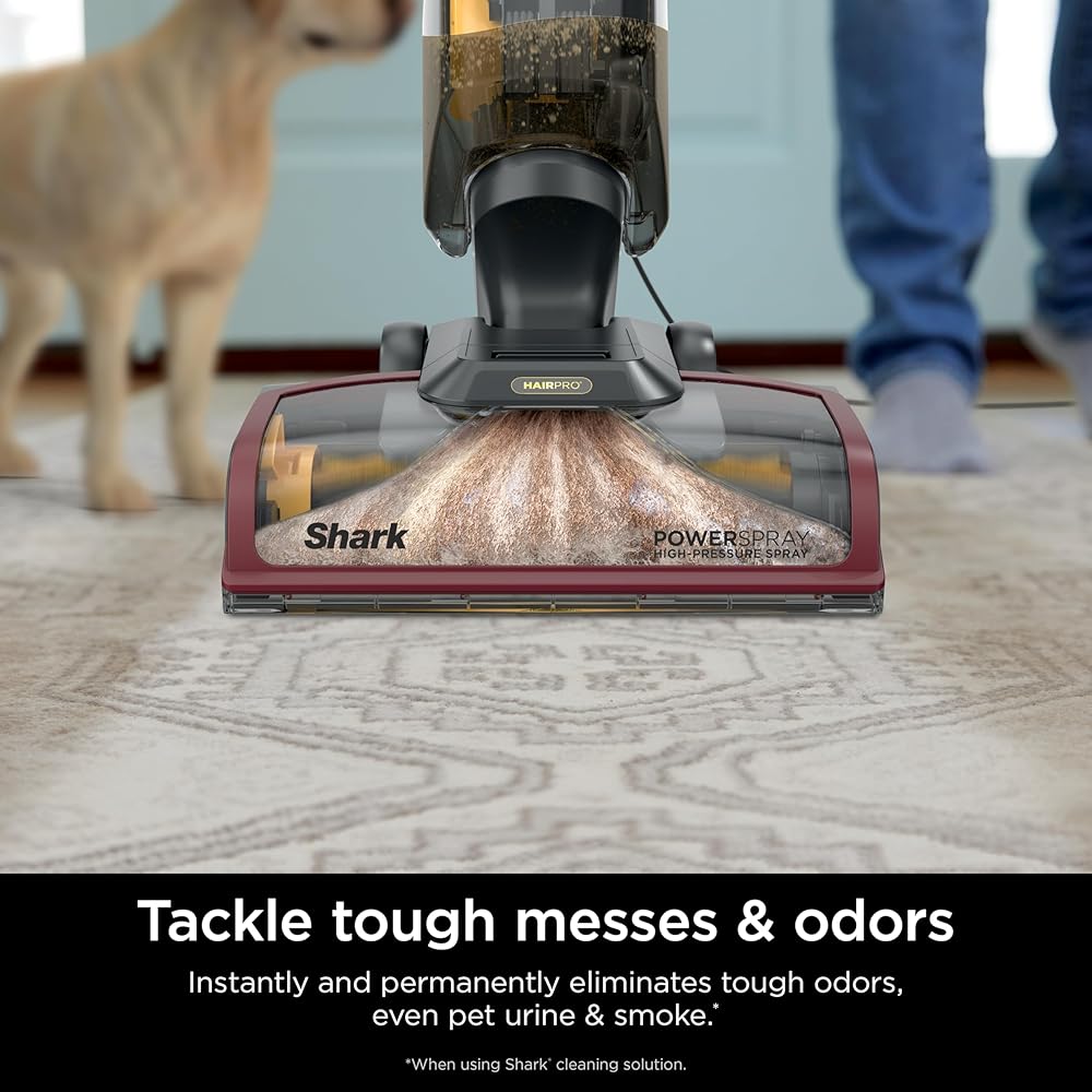 - Shark CarpetXpert HairPro Upright Carpet Cleaner, Perfect for Pets, Lightweight & Powerful, Dirt, Grime, Hair & Odor Removal, Carpet Shampooer, Pet Cleaning Solution, Magenta, EX221BRN