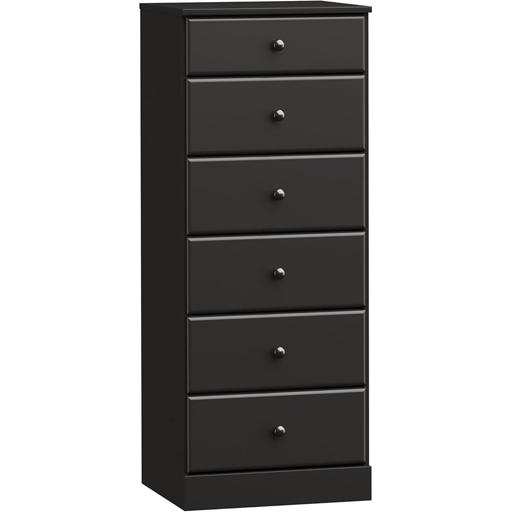 Prepac Astrid Tall Black Dresser for Bedroom: 16.5