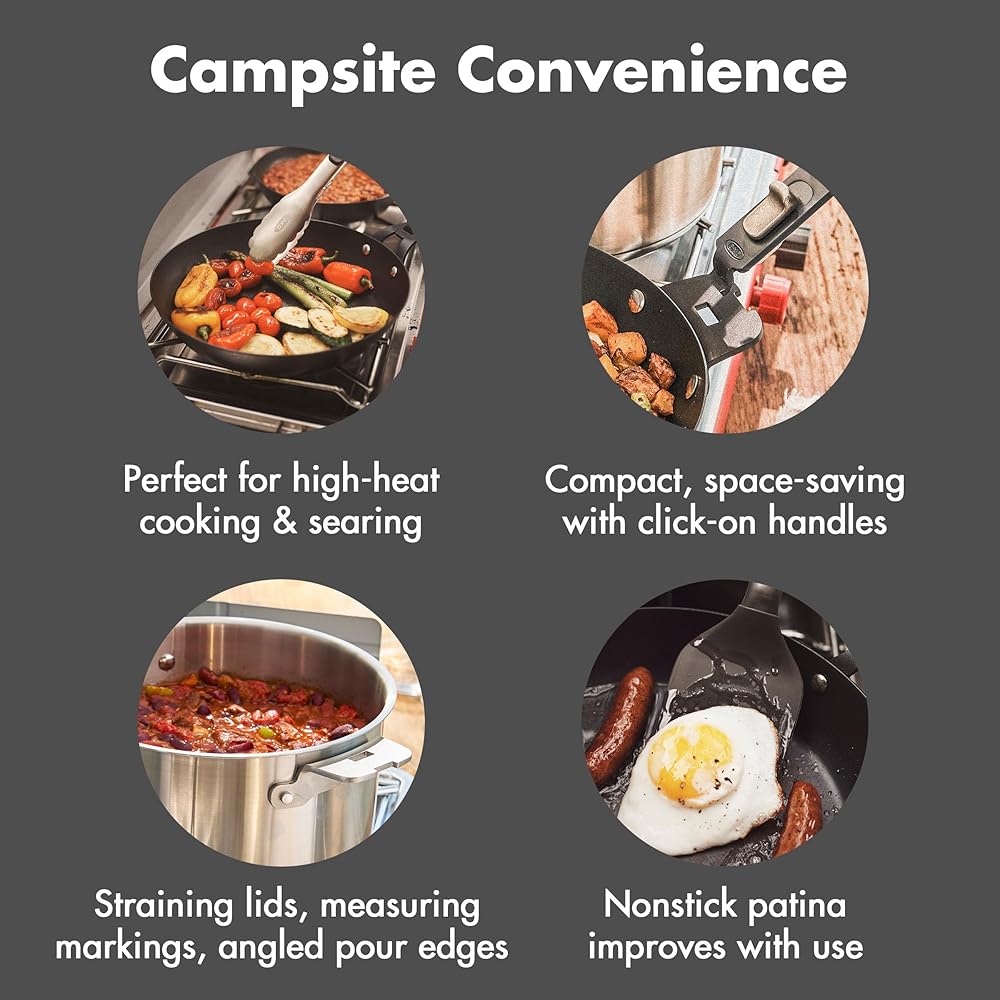 OXO Outdoor 8 Piece Camping Cookware Set, 10