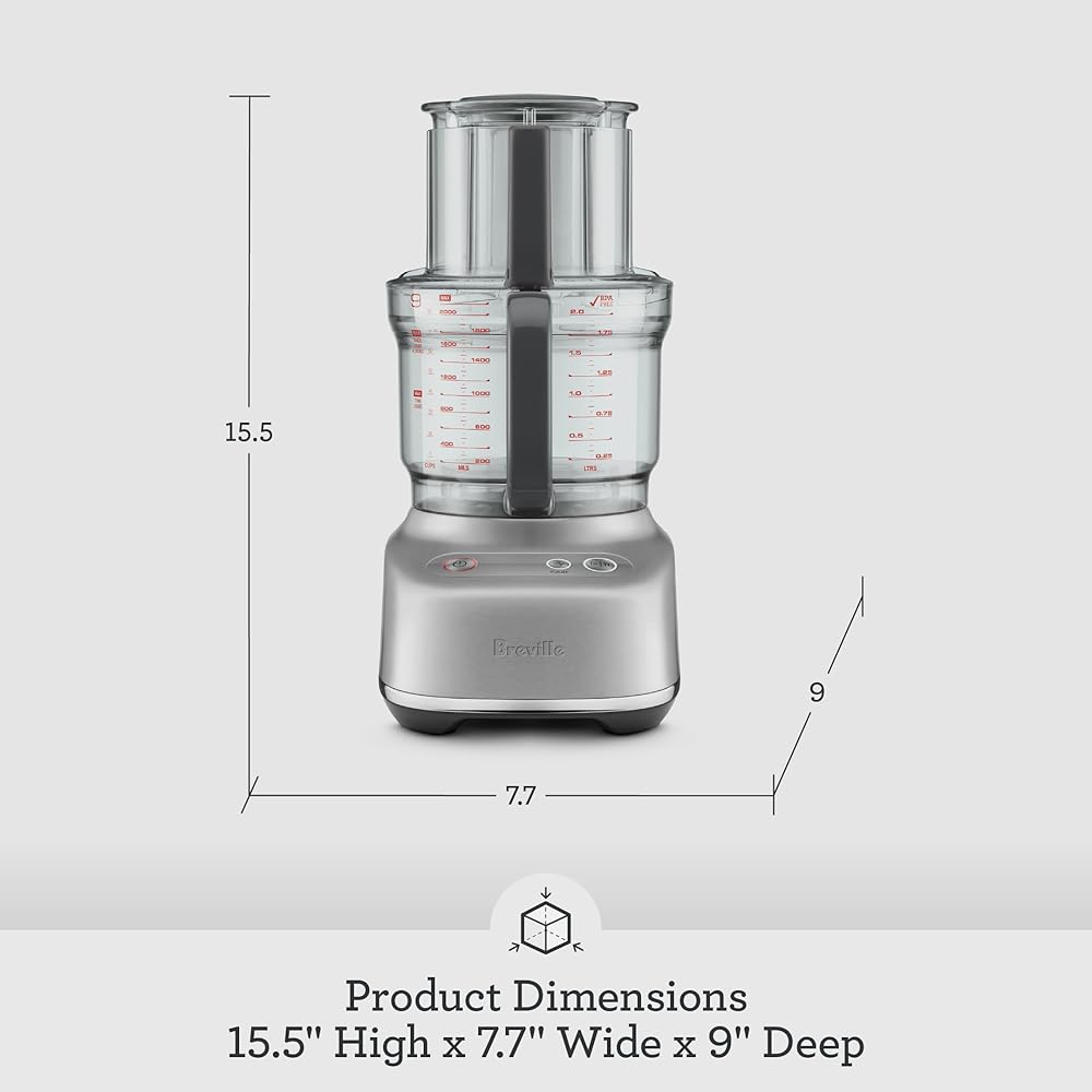 Breville BFP610 Sous Chef 9 Cup Food Processor, Small, Brushed Stainless Steel: Home & Kitchen