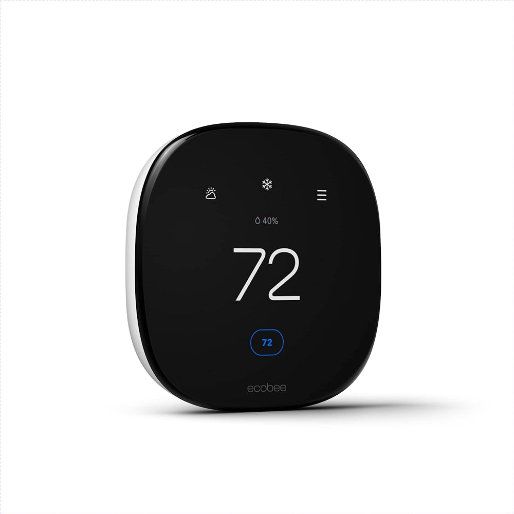 ecobee Smart Thermostat Enhanced - Programmable Wifi Thermostat - Works with Siri, Alexa, Google Assistant - Energy Star Certified - Smart Home -