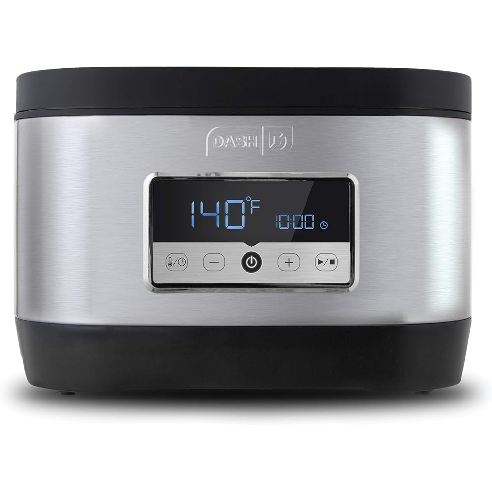 Dash Chef Series Stainless Steel Sous Vide, Temperature Control For Steak/Poultry/Seafood/Vegetables with Timer & Vacuum Bags + Pump Included, 8.5 Quart: Home & Kitchen