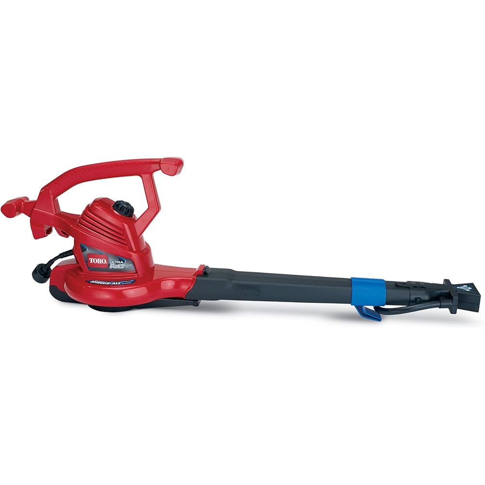 Toro 51621 UltraPlus Leaf Blower Vacuum, Variable-Speed (up to 250 mph) with Metal Impeller, 12 amp,Red : Patio, Lawn & Garden