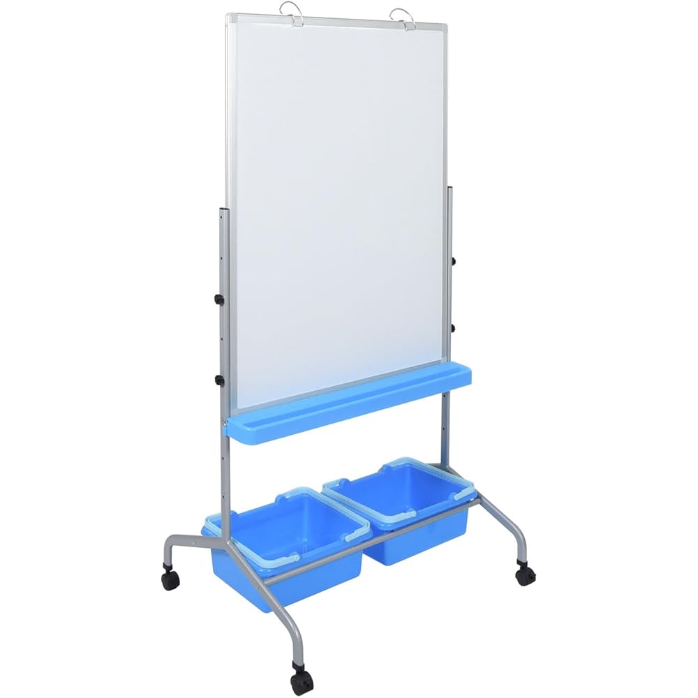 LUXOR Classroom Chart Stand with Storage Bins : Office Products