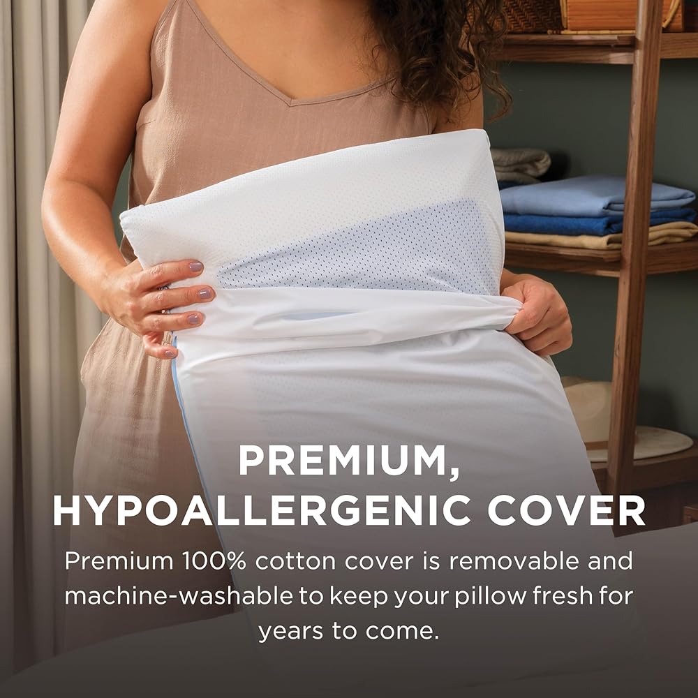 Tempur-Pedic TEMPUR-Cloud Dual Cooling Pillow, Queen, White : Home & Kitchen