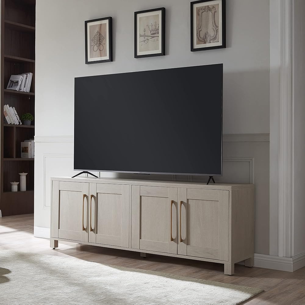 Henn&Hart Rectangular TV Stand for TV's up to 80
