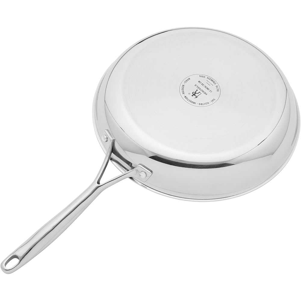 HENCKELS Paradigm 5-pc Cookware Set, Nonstick Frying Pan and Silicone Utensil Set, 3-Ply Stainless Steel Skillets for Induction Cooktop, Gas & Electric Stovetops – Dishwasher Safe & Oven Safe: Home & Kitchen