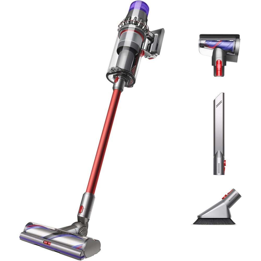 - Dyson Outsize Origin Cordless Vacuum, Nickel/Red