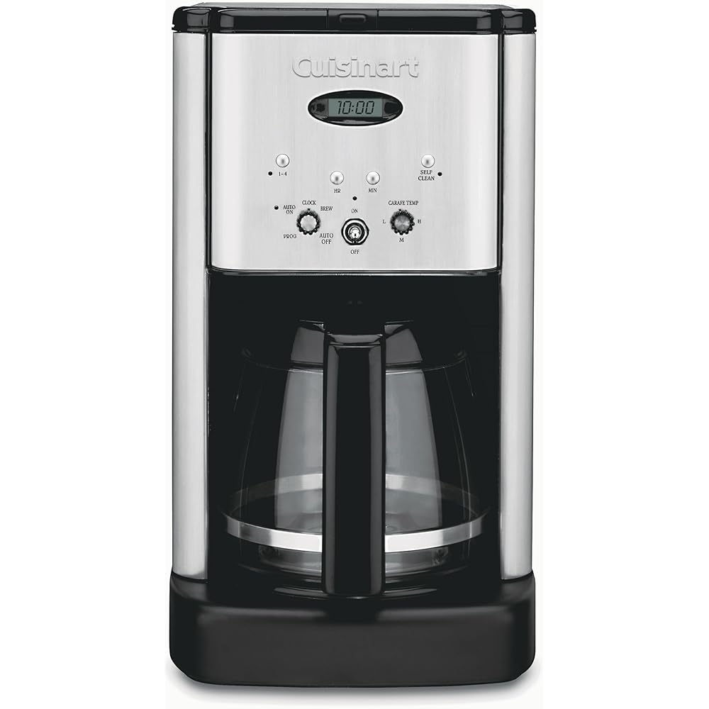 Cuisinart DCC-1200P1 Brew Central 12-Cup Programmable Coffeemaker Coffee Maker, Carafe, Brushed Chrome: Drip Coffeemakers: Home & Kitchen