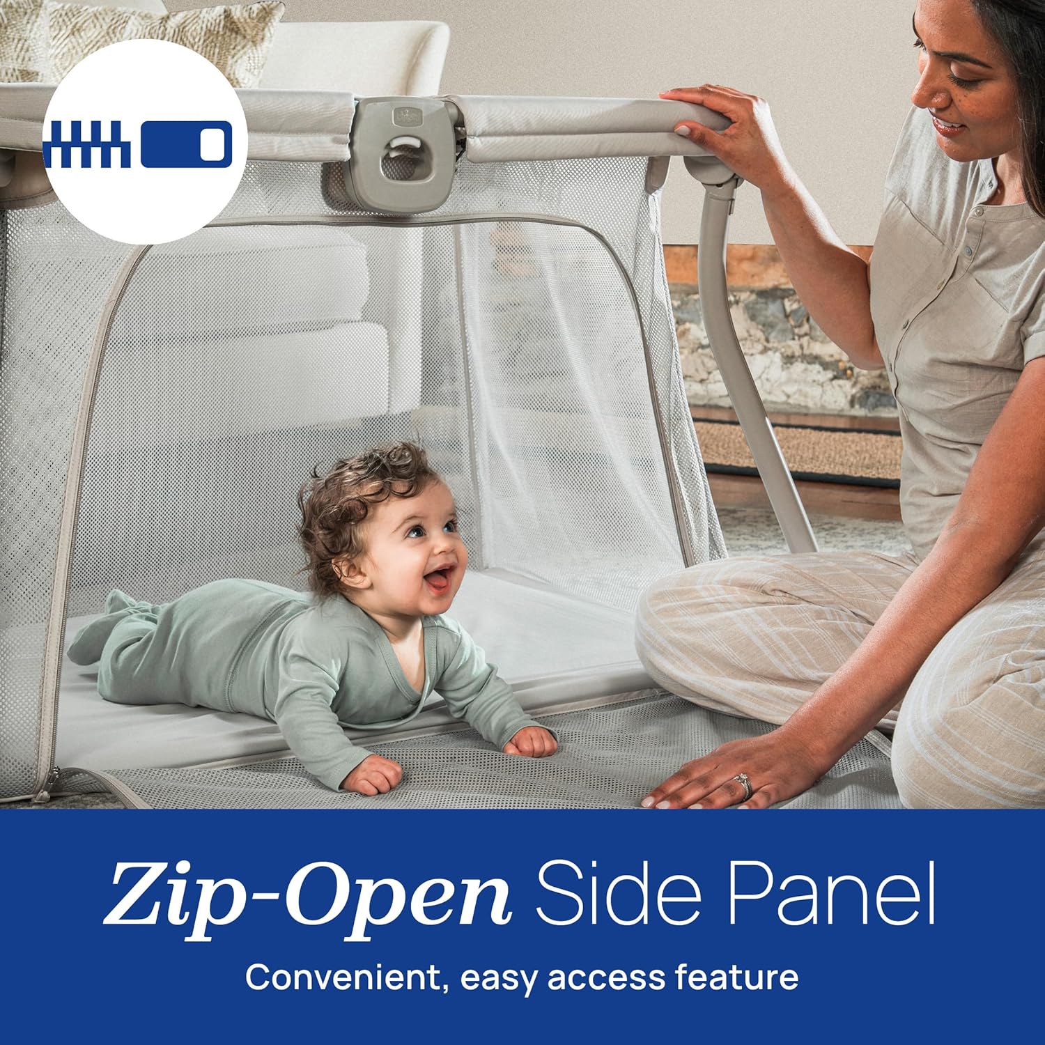 : Chicco Alfa Lite Lightweight Travel Playard, Portable Playpen for Babies and Toddlers, Snap-Open/Compact Fold Design, 13 lbs., Baby Travel Essential | Dove/Beige : Baby