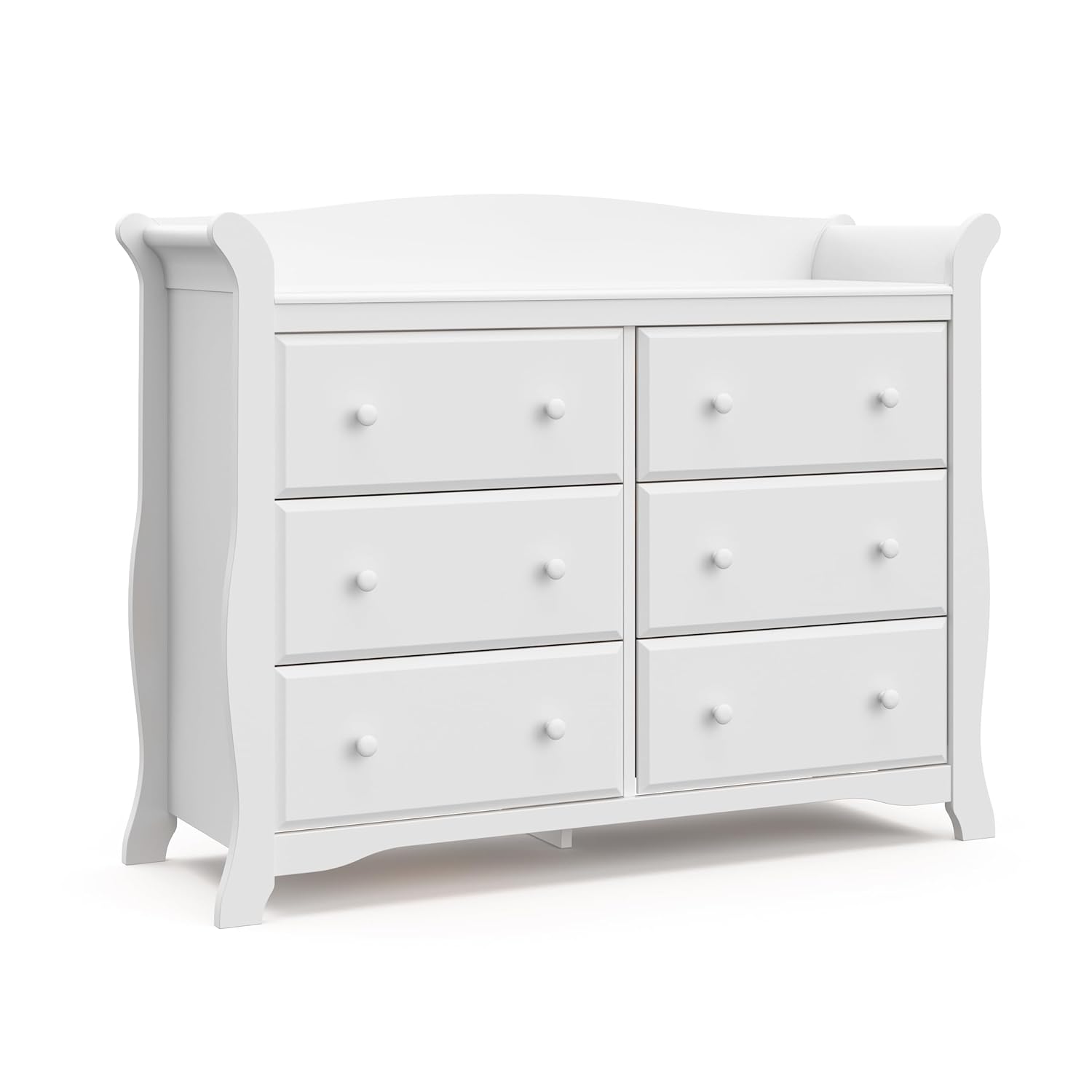 : Storkcraft Avalon 6 Drawer Double Dresser (White) – Dresser for Kids Bedroom, Nursery Dresser Organizer, Chest of Drawers for Bedroom with 6 Drawers, Classic Design for Children’s Bedroom : Baby