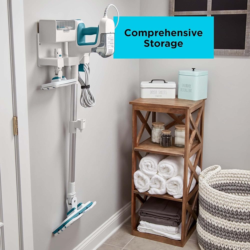 - BLACK+DECKER Steamer, 7 Attachments for Multipurpose Cleaning, Includes Storage Wall Mount (BHSM15FX10)