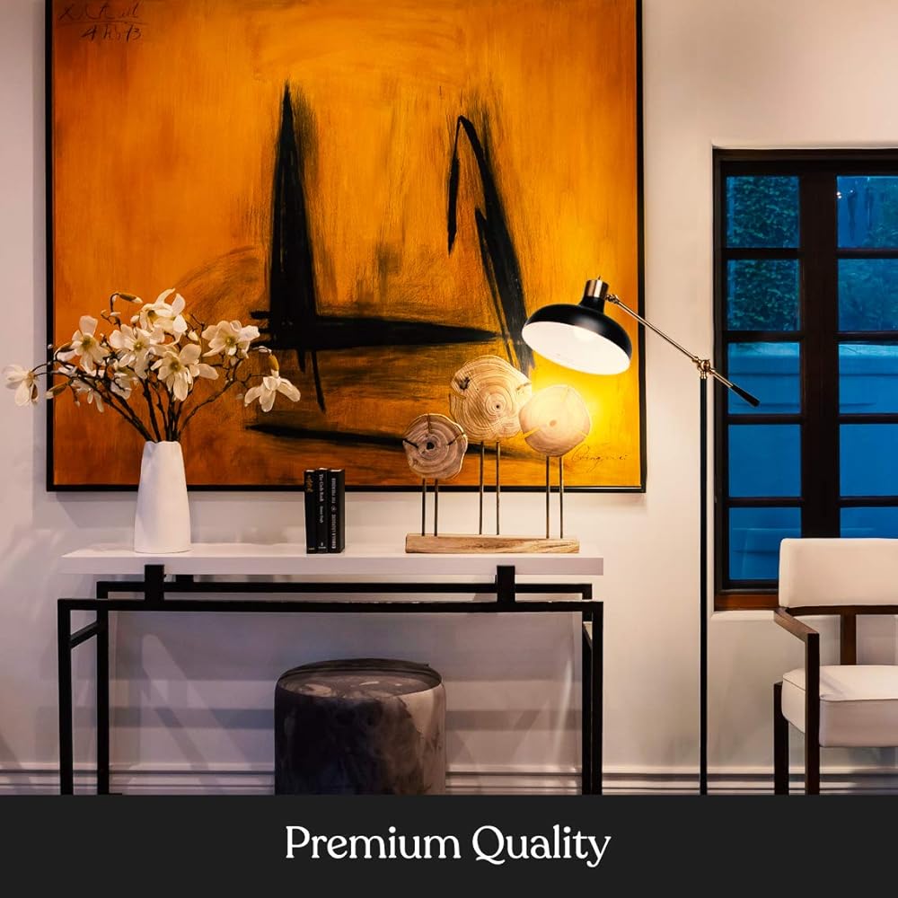 Brightech Wyatt 60 in. Classic Black Industrial 1-Light Height Adjustable LED Floor Lamp with Black Metal Bowl Shade FL-WYT-BLK: Industrial & Scientific