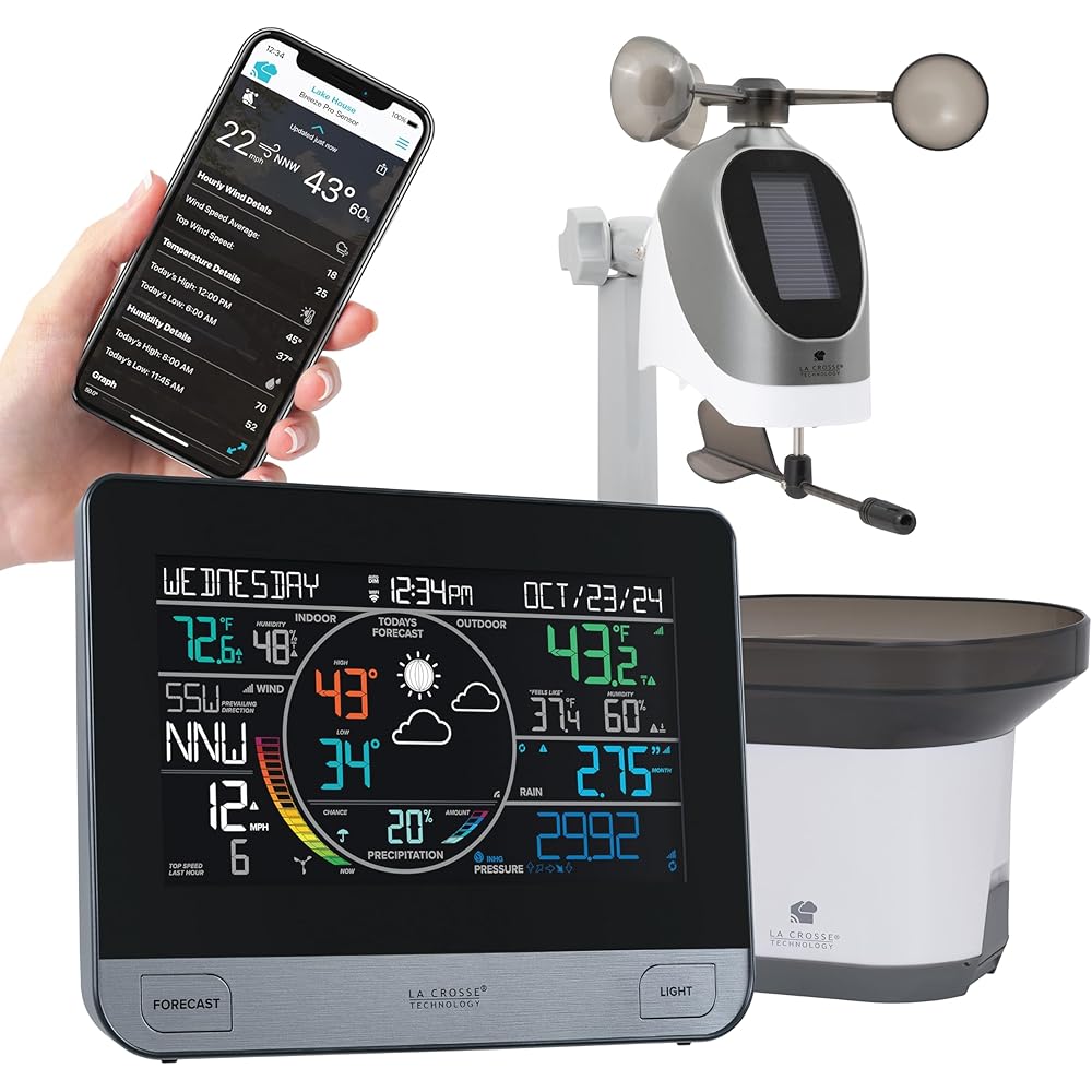 La Crosse Technology 328-69357-INT Wi-Fi Professional Weather Station : Patio, Lawn & Garden