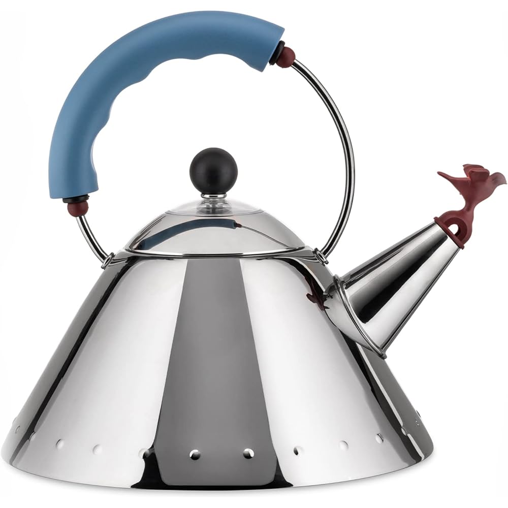 Alessi Kettle, 9'' H x 8.5'' W x 8.5'' D, Blue : Pet Supplies