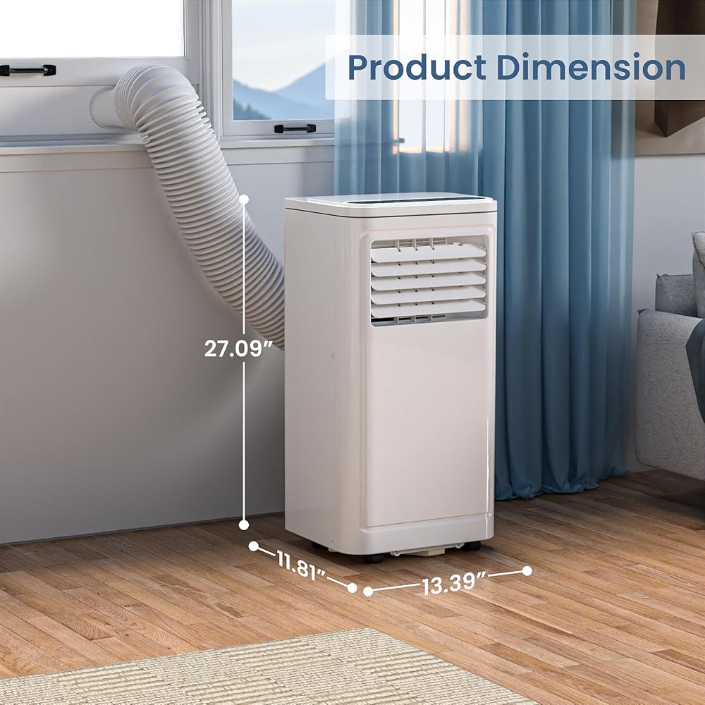 ZAFRO Portable Air Conditioners, 10000 BTU, 3 in 1 Portable AC Unit with Window Kits, Fan & Dehumidifier Modes, Cools up to 450 Sq.Ft, LED Display/Remote Control, 24H Timer for Living Room, Bedroom : Home & Kitchen