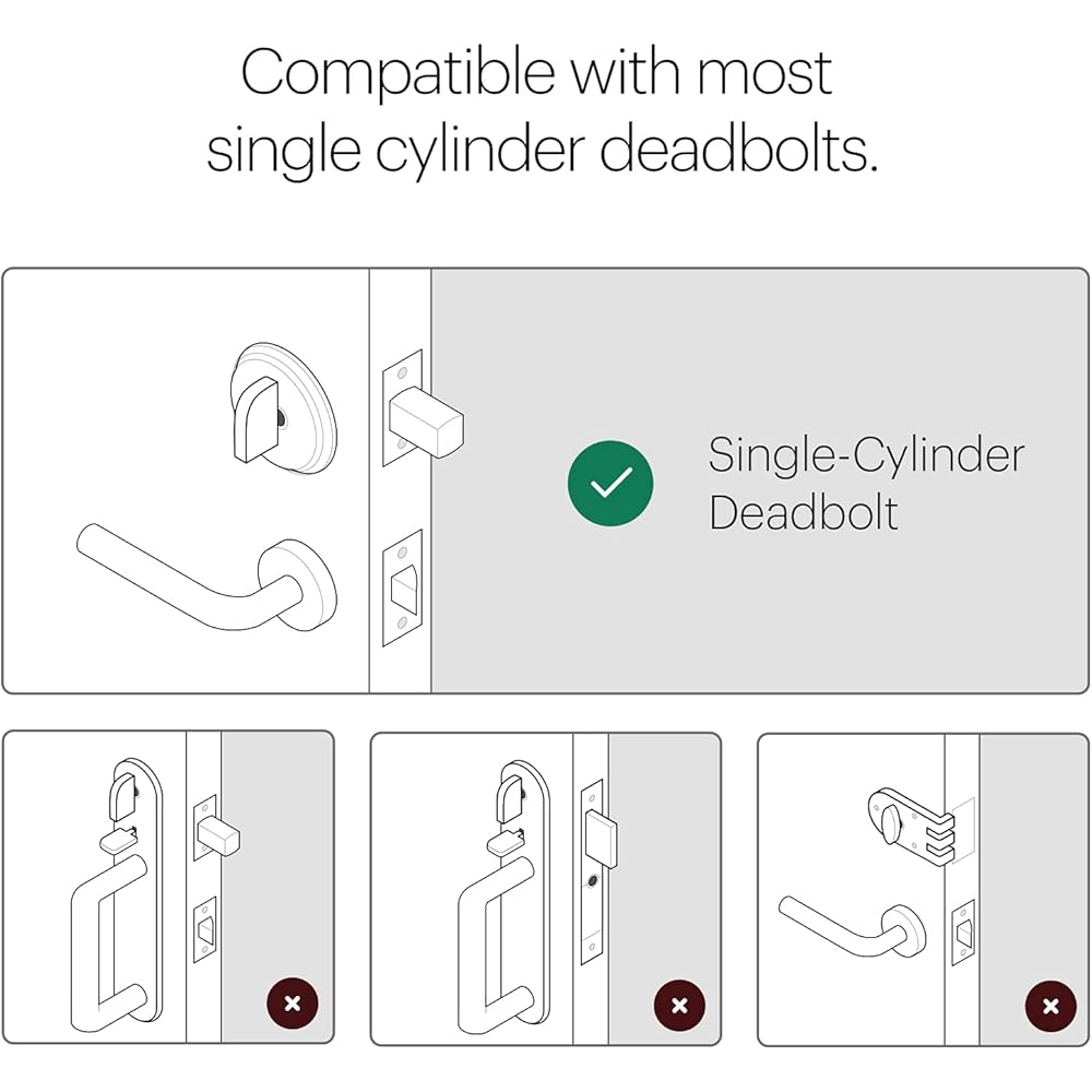 August Home, Silver Wi-Fi Connected Smart Keyless Entry Door Lock, Electronic Door Lock Fits Your Existing Deadbolt in Minutes,  AUG-SL05-M01-S01 -