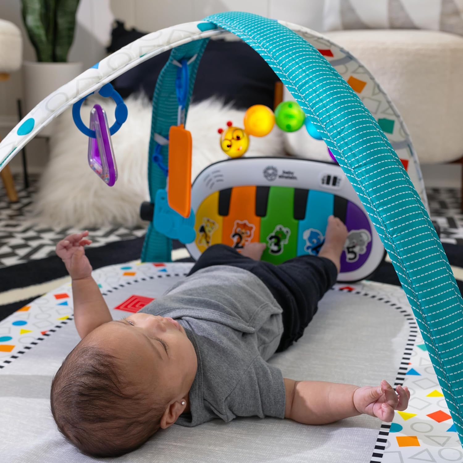 : Baby Einstein Kick & Snooze 3-in-1 Foldable Playard, Bassinet and Musical Play Gym, Includes Fitted Sheet, 3-Step Easy Fold, Piano Toy with 25+ Minutes of Music, Grows with Baby, Ages 0 Months and Up : Baby