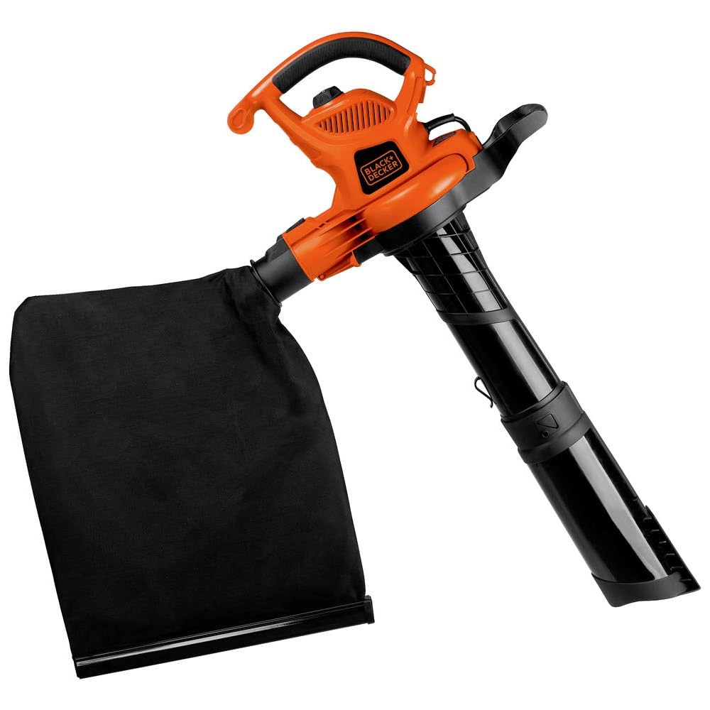 BLACK+DECKER 3-in-1 Electric Leaf Blower, Leaf Vacuum/Mulcher, Corded, 12-Amp (BV6600) : Patio, Lawn & Garden