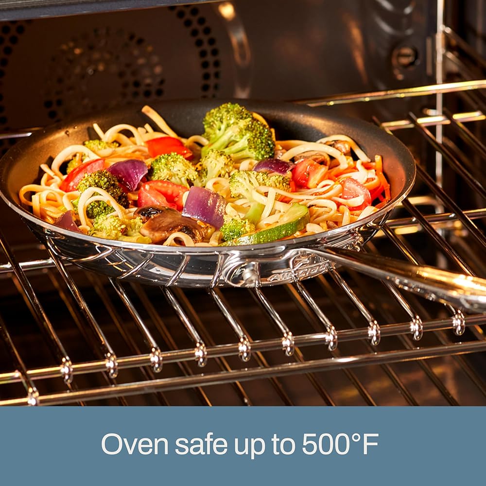 All-Clad Stainless Steel Pro Nonstick Frying Pan Set – 8 & 10 Inch Skillets, Induction Compatible, Oven & Broiler Safe to 500°F, Professional Cookware, Silver: Home & Kitchen