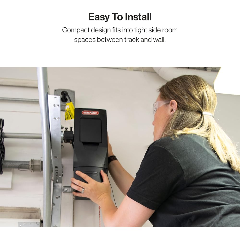 Genie 6072H-O Residential Wall Mounted Garage Door Opener, Black -