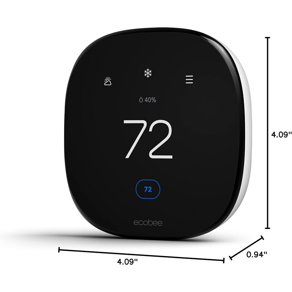 ecobee Smart Thermostat Enhanced - Programmable Wifi Thermostat - Works with Siri, Alexa, Google Assistant - Energy Star Certified - Smart Home -