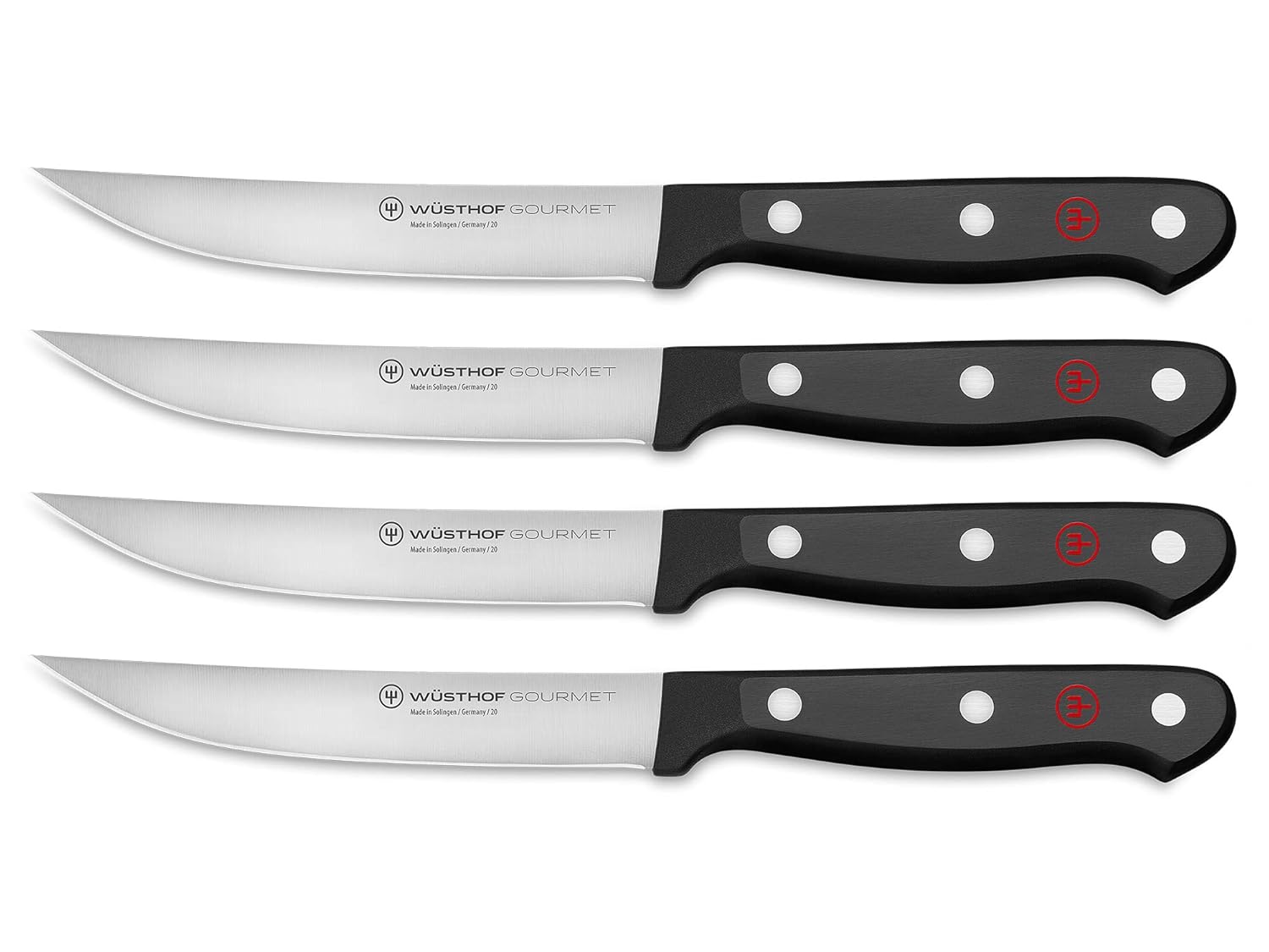 WÜSTHOF Gourmet 4-Piece Steak Knife Set, Black: Home & Kitchen