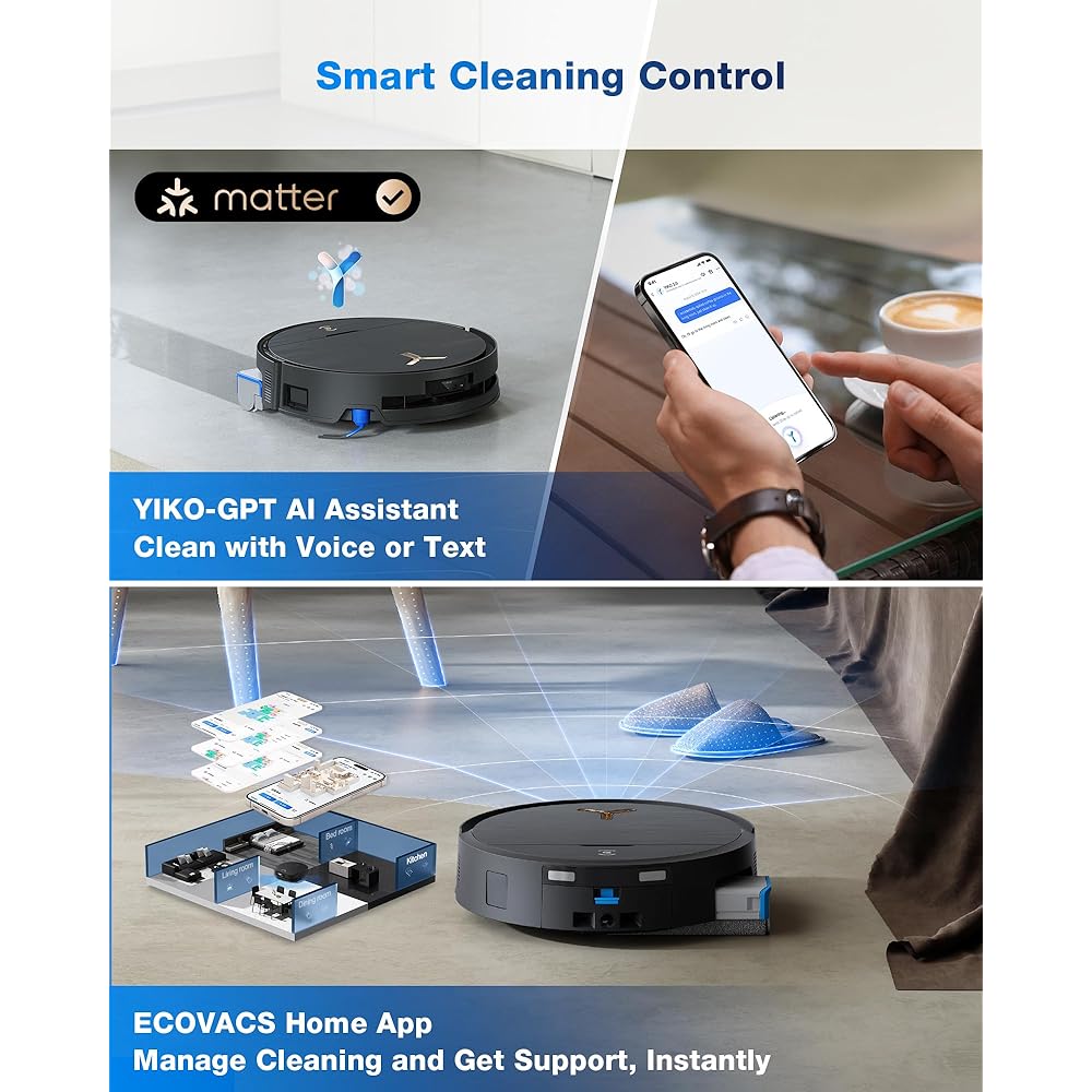 - ECOVACS DEEBOT X9 PRO Omni Robot Vacuum and Mop, Blast™ 16,600Pa Suction, OZMO Roller Instant Self-Washing Mopping, ZeroTangle™ 3.0, Triple Lift System, AI Smart Navigation, Hands-Free Omni Station