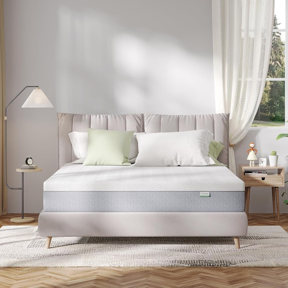 Novilla Queen Mattress, 10 Inch Gel Memory Foam Queen Size Mattress for Cool Night & Pressure Relief, Medium Plush Bed Mattresses, Bliss : Home & Kitchen