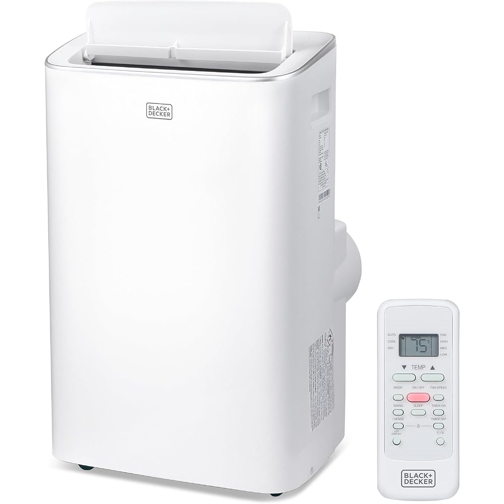 BLACK+DECKER Smart Portable Air Conditioner,12,000 BTU, for Rooms Up To 550 Sq. Ft., Portable AC with Inverter Compressor & Window Kit, BPACT08NM, White : Home & Kitchen