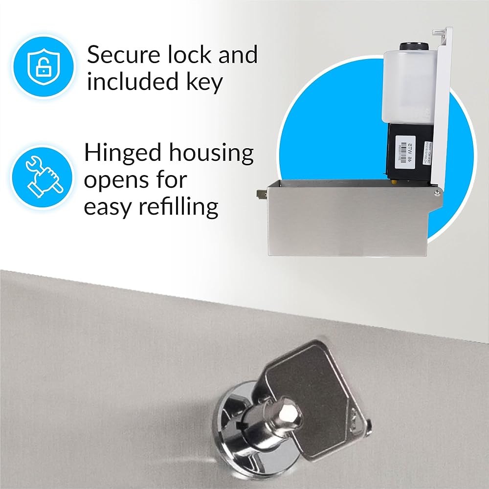 Bobrick B-2012 Automatic Wall-Mounted Liquid Soap Dispenser, Stainless Steel, 30 Fl Oz Capacity : Home & Kitchen