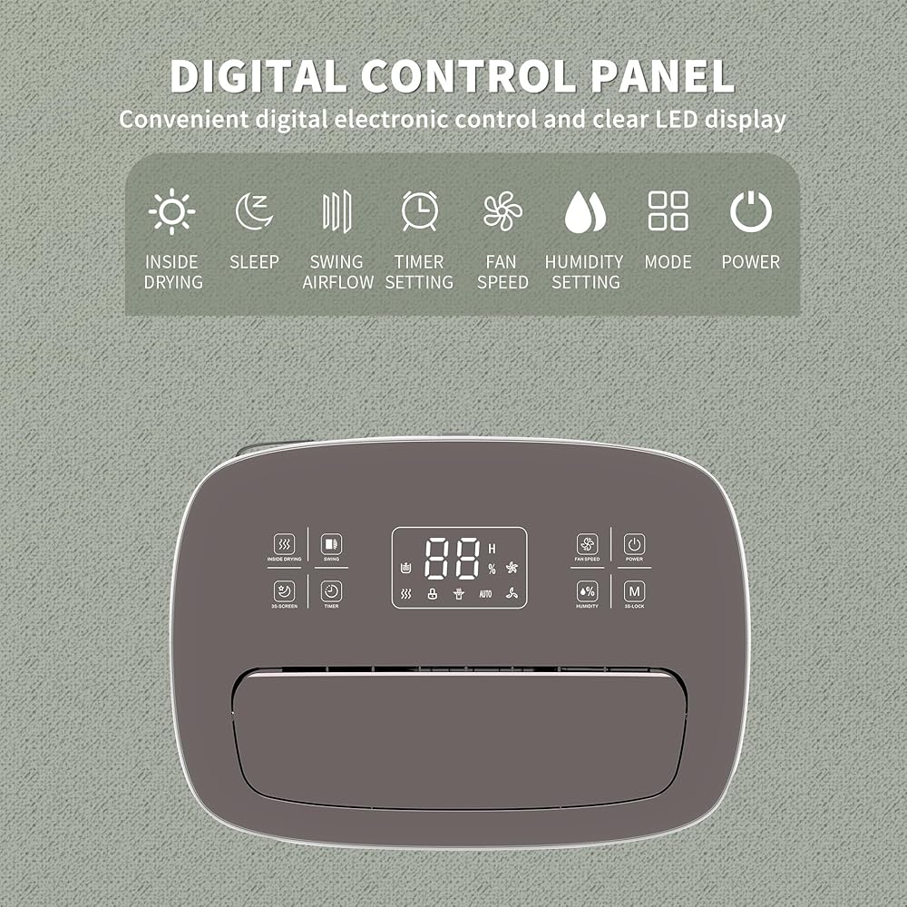 - Shinco 86 Pints Dehumidifier for Home and Basements, 5000 Sq.Ft Dehumidifiers with Drain Hose, Auto or Manual Drainage, Auto Defrost, Quietly Remove Moisture, Intelligent Humidity Control, 24HR Timer