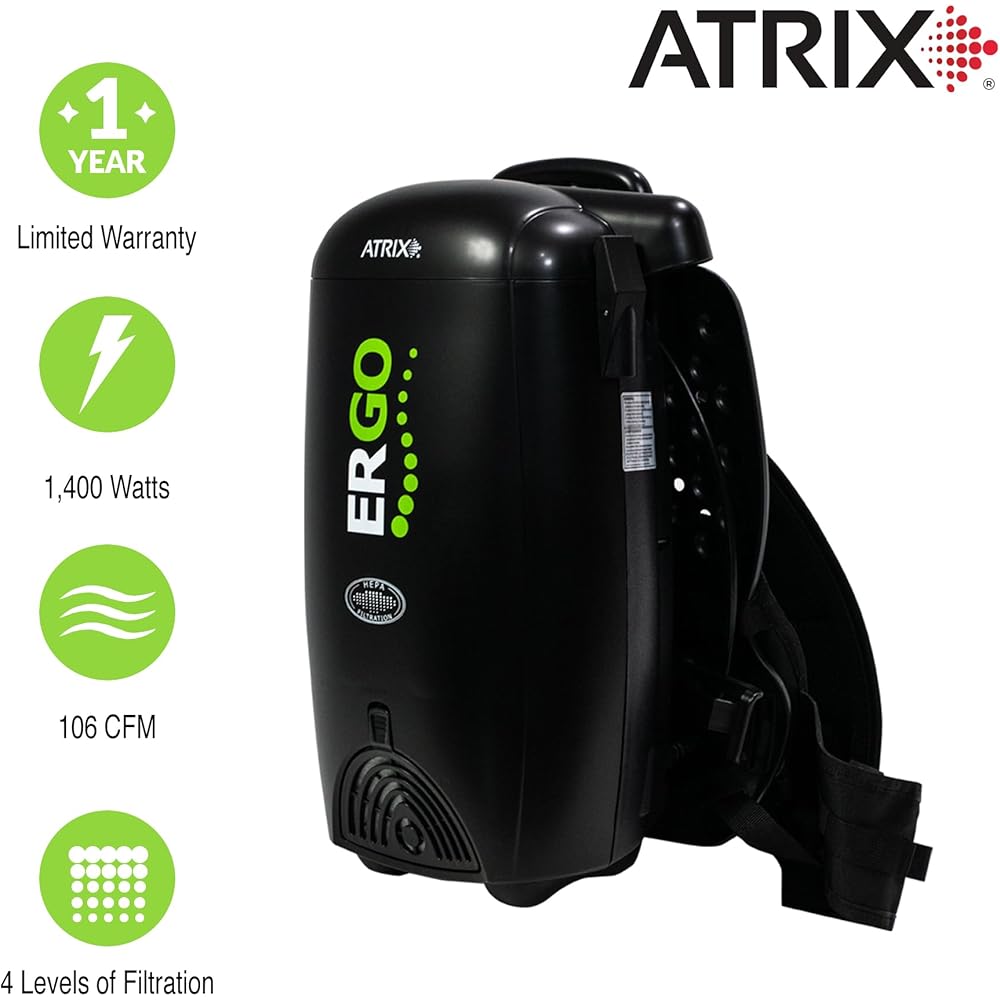 Atrix HEPA Backpack Vacuum : Atrix