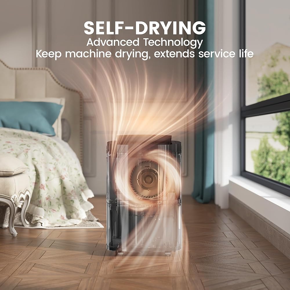 - Kesnos 80 Pints Energy Star Dehumidifier for Home & Basement with Drain Hose, Ideal for Large Spaces up to 5,000 Sq. Ft., Featuring Auto Defrost & Self-Drying Function