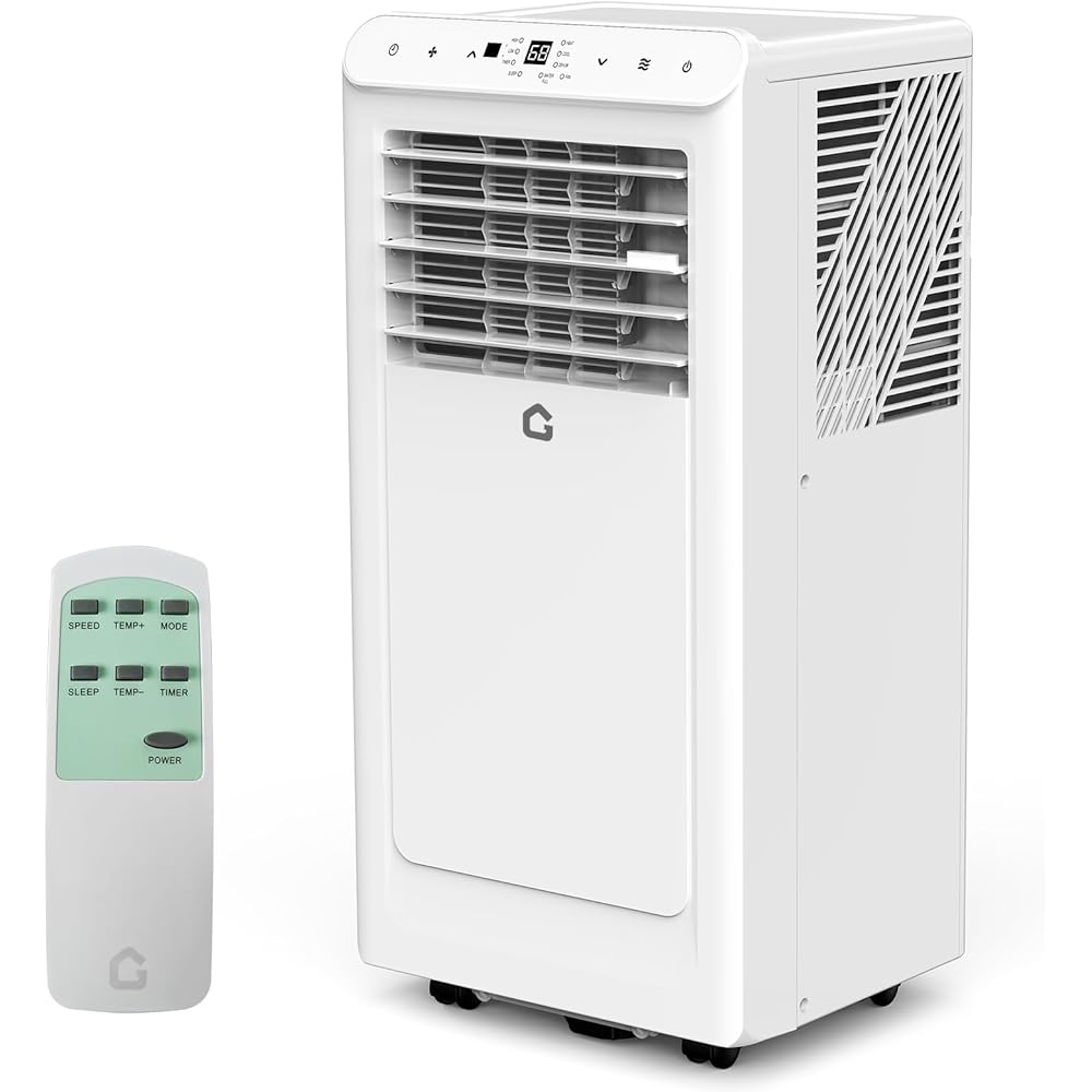 10,000 BTU Portable Air Conditioner - Portable AC Unit for Bedroom up to 450 Sq. Ft, Cooling, Fan & Dehumidifier, Floor Standing Air Conditioner, 24H Timer, Window Kit Included, Black&Grey Top Cover : Home & Kitchen