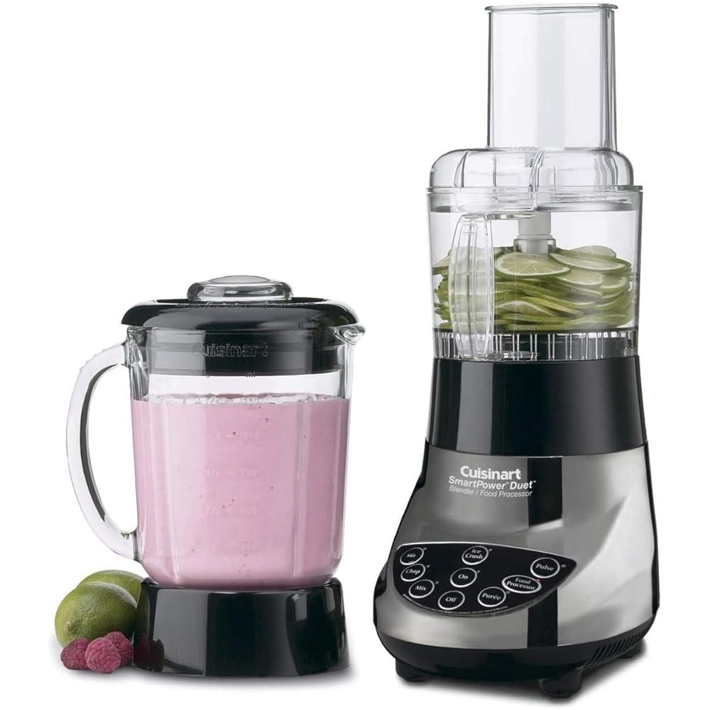 Cuisinart BFP-703BC Smart Power Duet Blender/Food Processor, Brushed Chrome, 3 cup, count of 6: Home & Kitchen