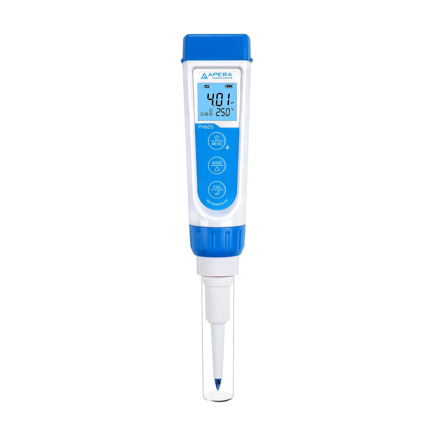 Apera Instruments Premium-Series PH60S Food pH Pocket Tester Kit, Swiss Spear pH Electrode, 卤0.01 pH Accuracy, -2.00-16.00 pH Range (AI313): Industrial & Scientific