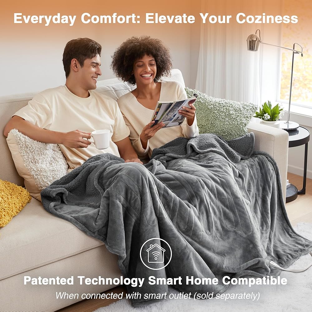 Beautyrest Heated Microlight to Berber Blanket - King