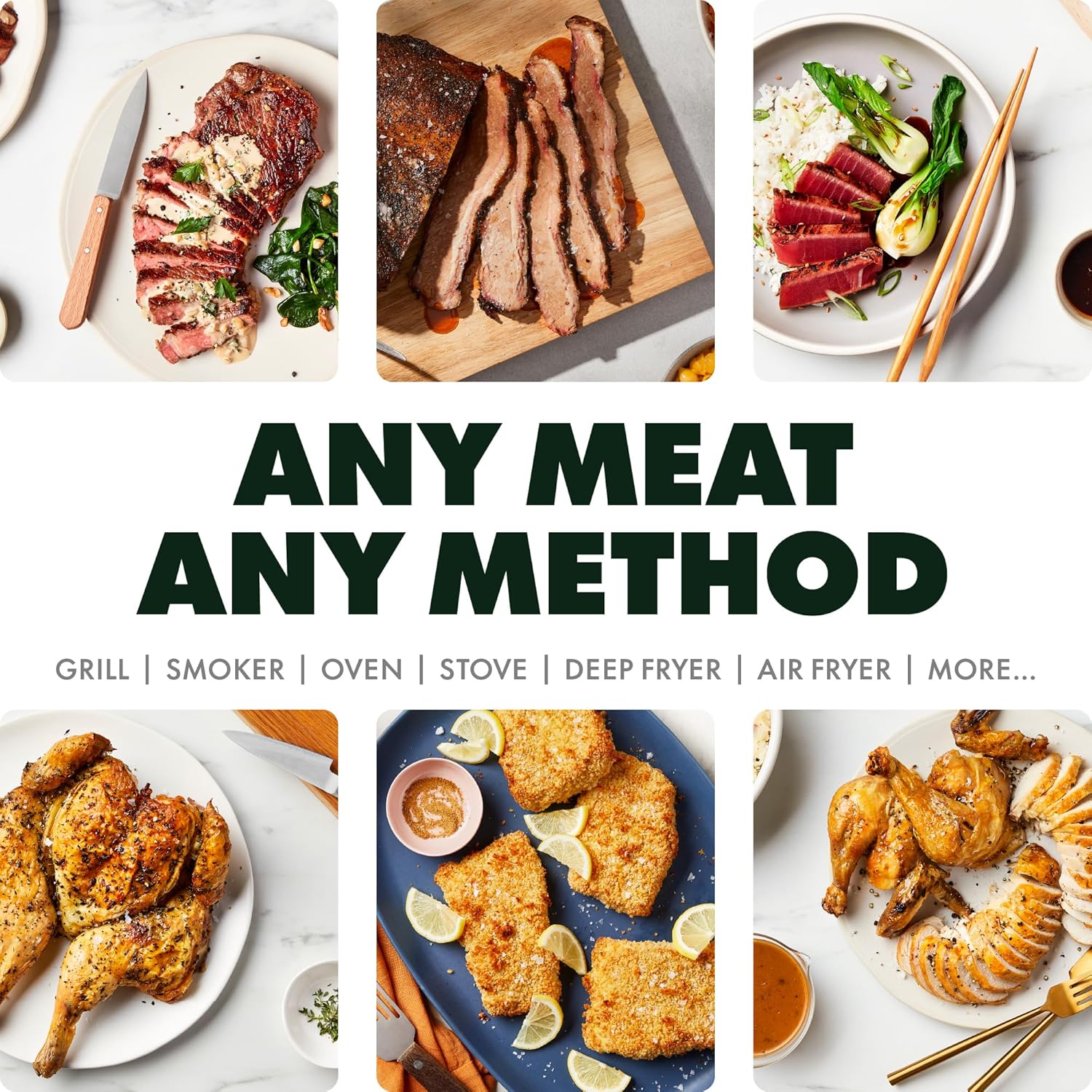 CHEF iQ Sense [2025 Model] | Smart Wireless Meat Thermometer | 3 Ultra-Thin Probes | WiFi Unlimited Range | 1000°F Heat Safe | 5 Sensors | BBQ, Grill, Oven, Smoker, Air Fryer | Gen3: Home & Kitchen