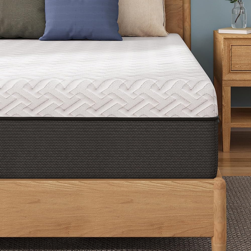 Gelsea 12 Inch Queen Green Tea Memory Foam Mattress for Cool Sleep & Pressure Relief, Bed in a Box, Removable Cover No Fiberglass, CertiPUR-US Certified : Home & Kitchen