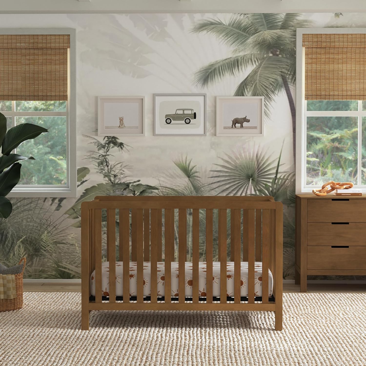 Carter's by DaVinci Colby 4-in-1 Baby Crib Convertible to Toddler Bed, Daybed, Full-Size Bed - Easy Assembly - GREENGUARD Gold Certified, 4 Adjustable Heights, Conversion Kit Sold Separately, Walnut : Baby