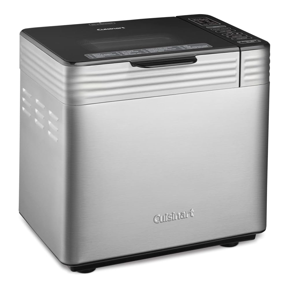 Cuisinart Convection Bread Maker Machine-16 Menu Options, 3 Loaf Sizes up to 2lbs, 3 Crust Colors-Includes Measuring Cup + Spoon & Kneading Hook, CBK-210, 12.25
