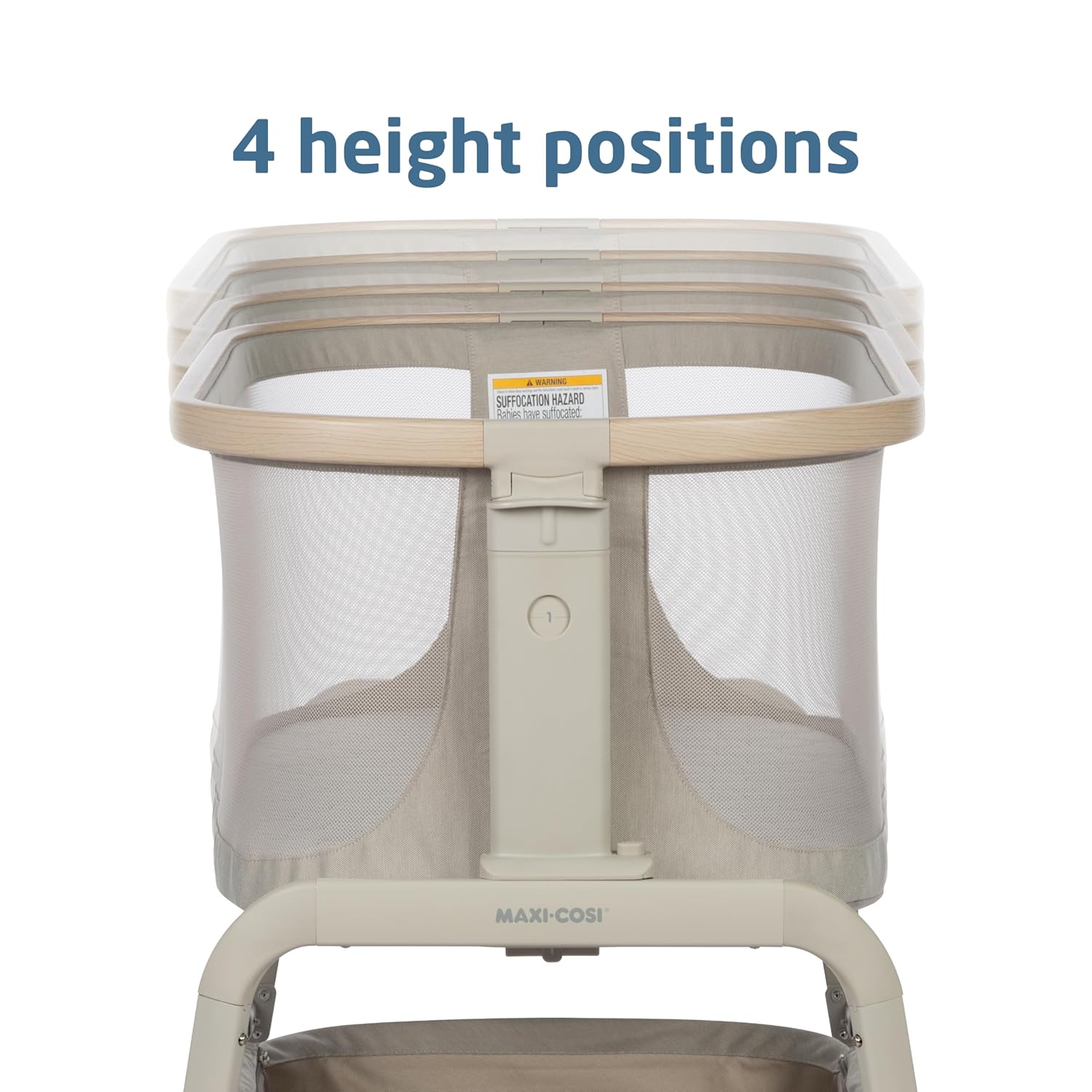 Maxi-Cosi Iora Baby Bassinets Bedside Sleeper, Portable Bassinet, Infant Bedside Sleeper Crib, Height Adjustable, Breathable Mesh, Large Storage Basket, Classic Oat : Baby