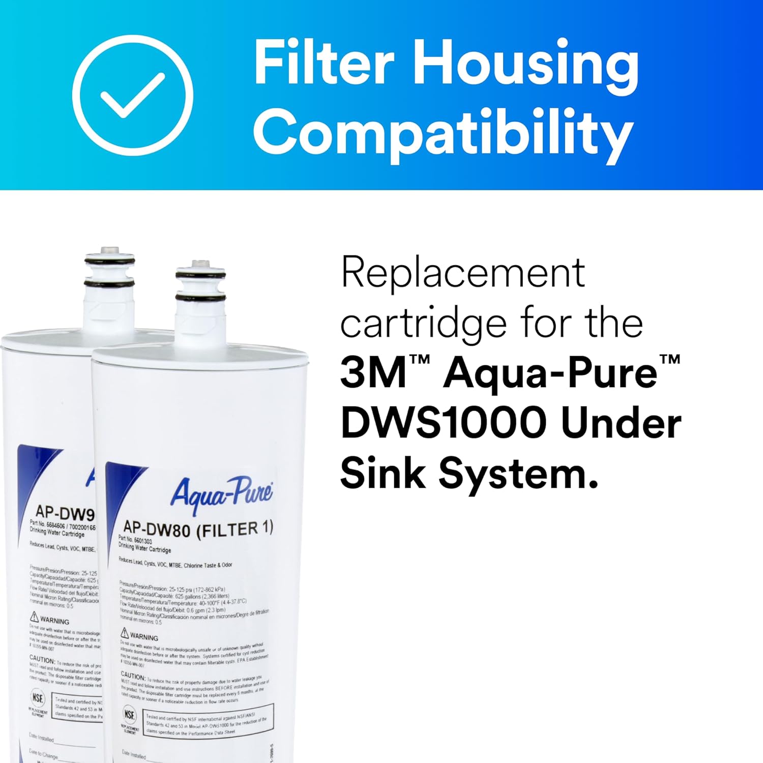 3M Aqua-Pure DW8090 Under Sink Replacement Water Filters AP-DW80/90 for Aqua-Pure AP-DWS1000: Replacement Pitcher Water Filters: Industrial & Scientific