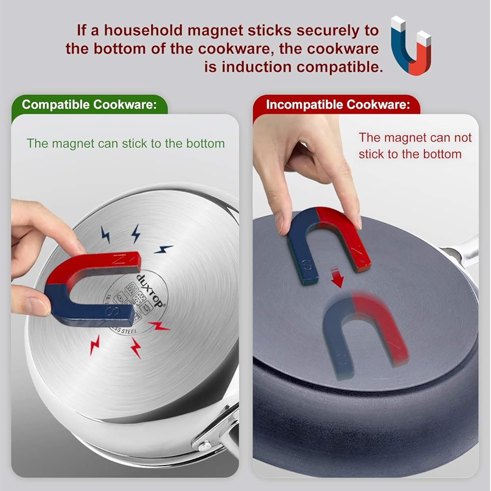 Duxtop Portable Induction Cooktop Burner, Induction Hot Plate with LCD Sensor Touch 1800 Watts, Silver 9600LS/BT-200DZ: Home & Kitchen