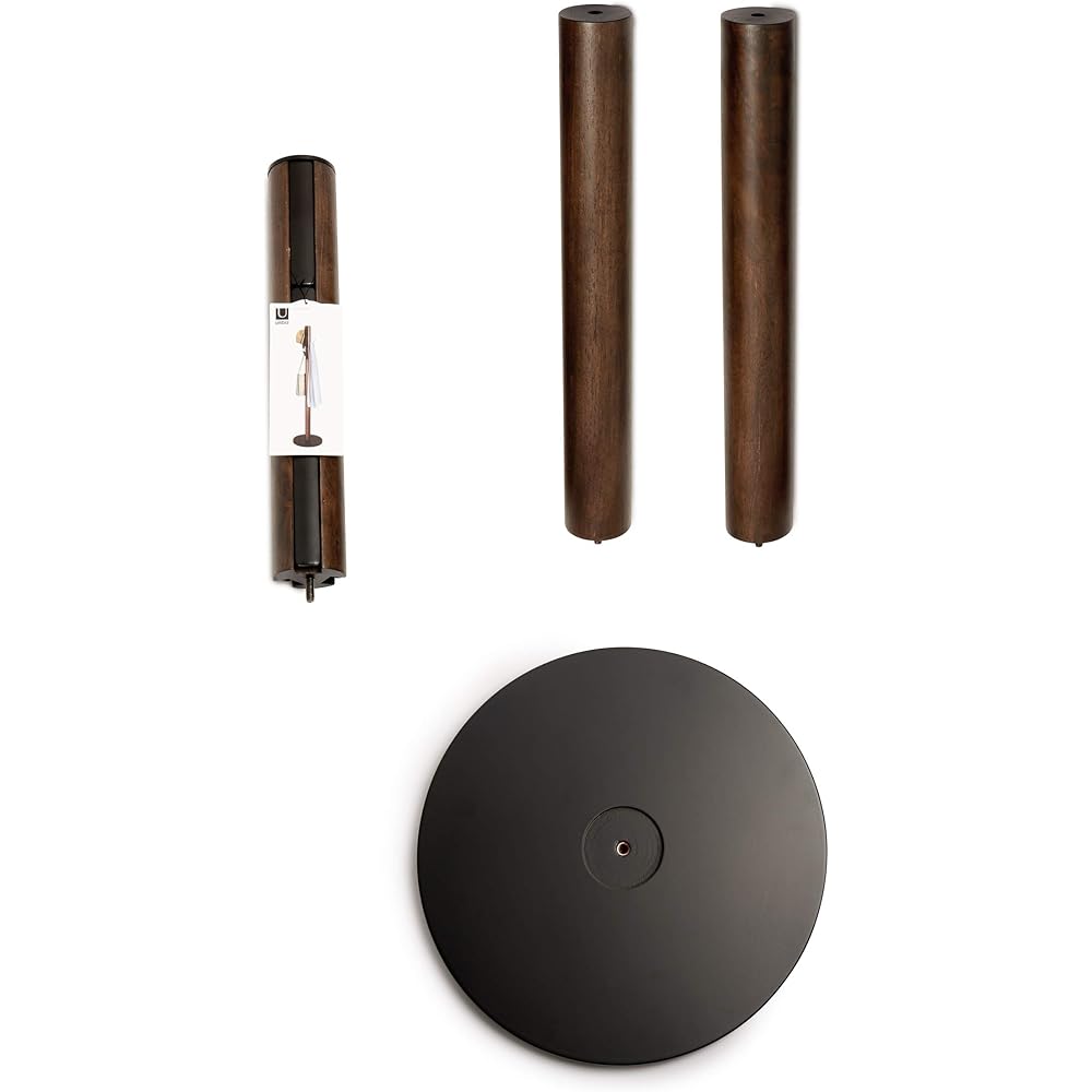 Umbra Flapper Coat Rack, Clothing Hanger, Umbrella Holder, and Hat Organizer, Great for Entryway, Black/Walnut (320361-048) : Home & Kitchen